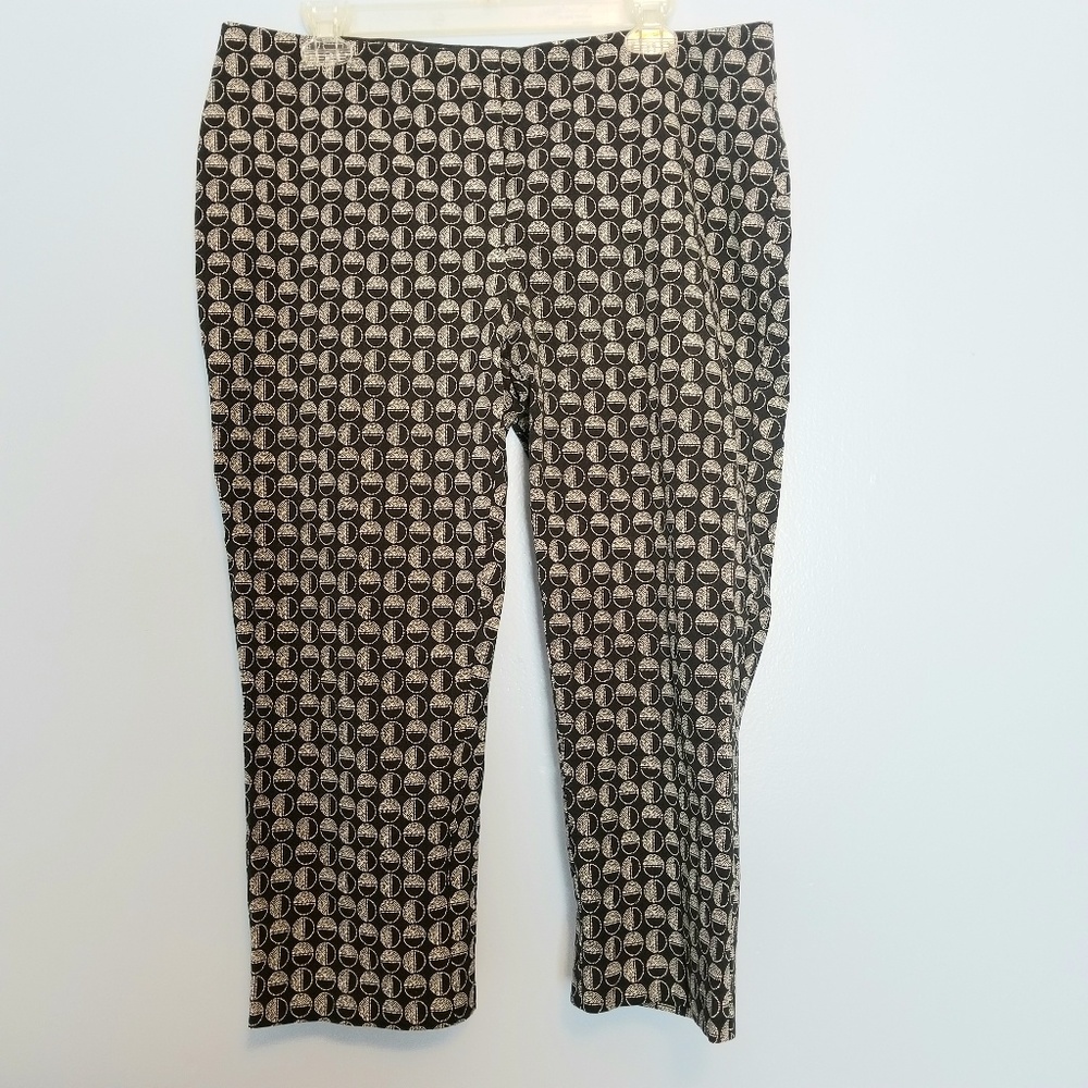 Alfani Ankle Pants sz16 Blk & Wht Geometric